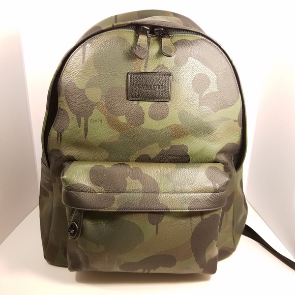 camo coach backpack
